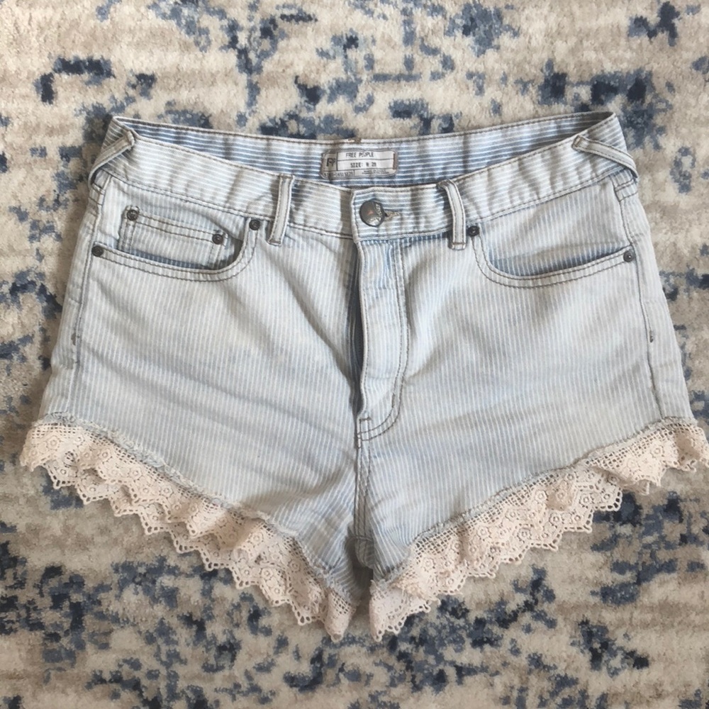 Free People striped shorts